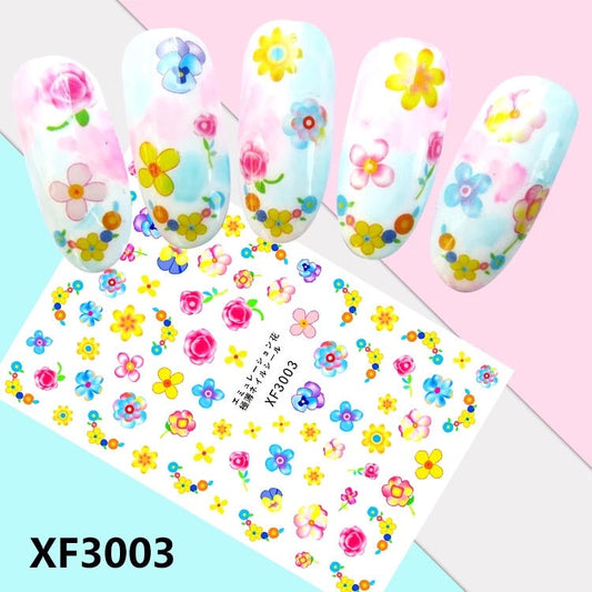 Nail Sticker Spring Flowers XF3003 Premier Nail Supply