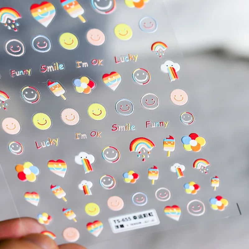 Nail Sticker Happy Face ST655 Premier Nail Supply