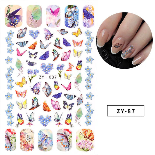 Nail Sticker Summer Butterfly’s ZY087 Premier Nail Supply
