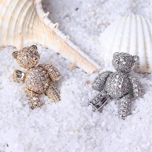 Diamond Bear Nail Charm 2 pcs/jar Premier Nail Supply