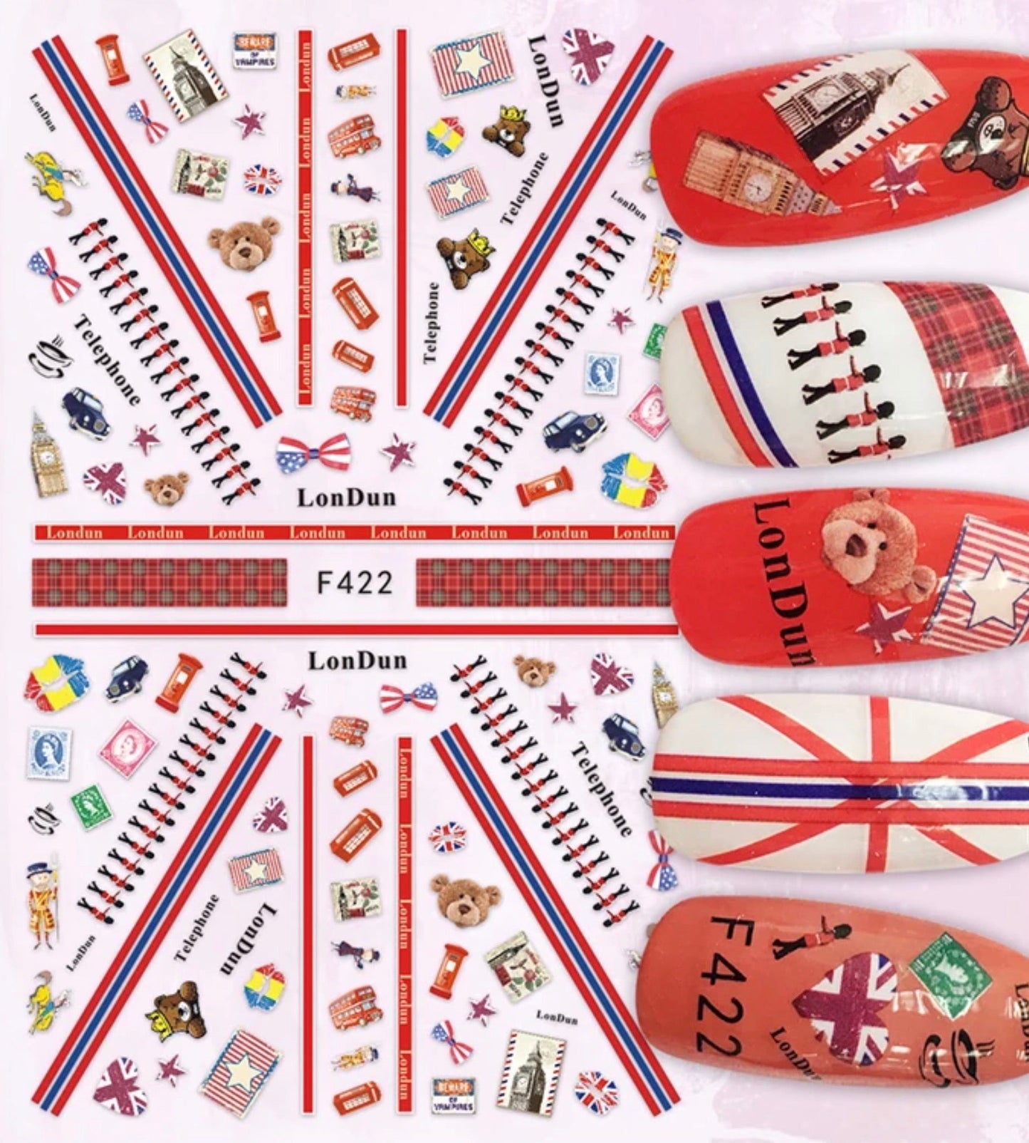 Nail Sticker London - F422 Premier Nail Supply