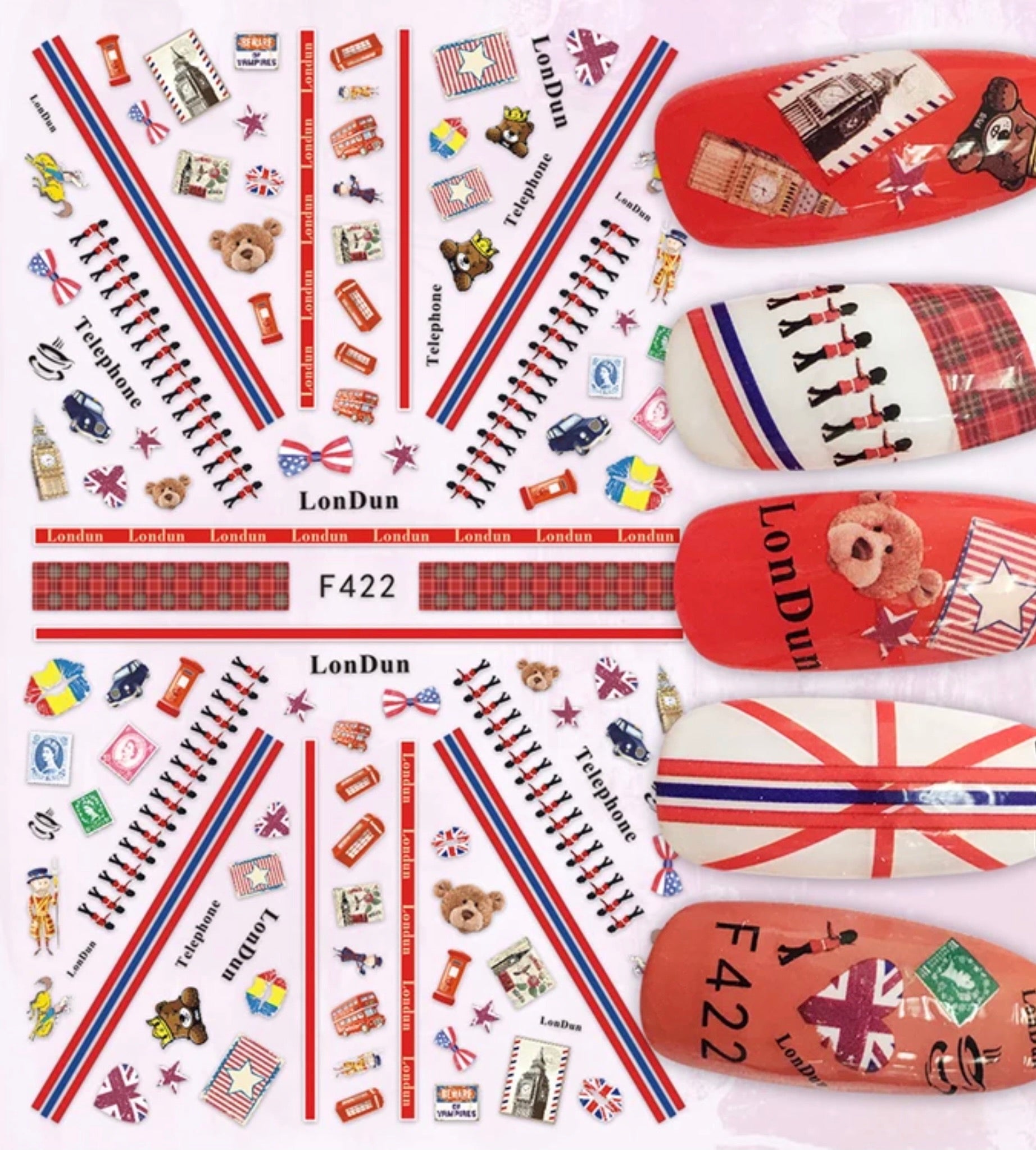 Nail Sticker London - F422 Premier Nail Supply
