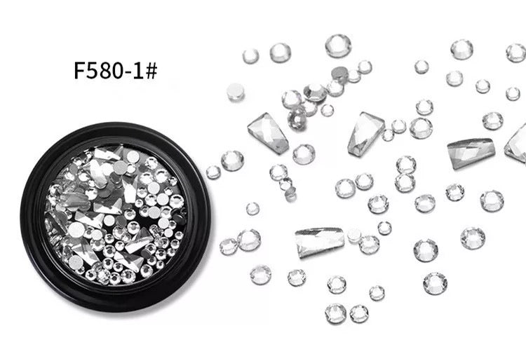 Nail Rhinestones White Color - #F580-1 Premier Nail Supply