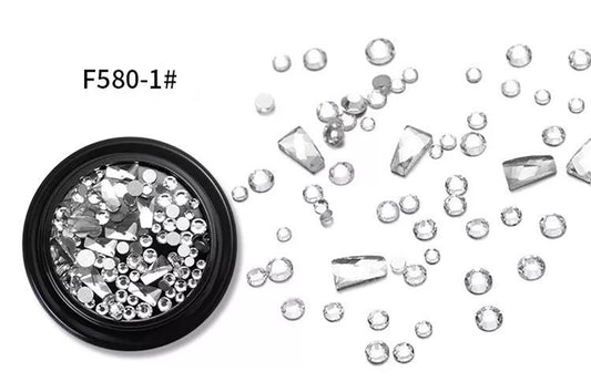 Nail Rhinestones White Color - #F580-1 Premier Nail Supply