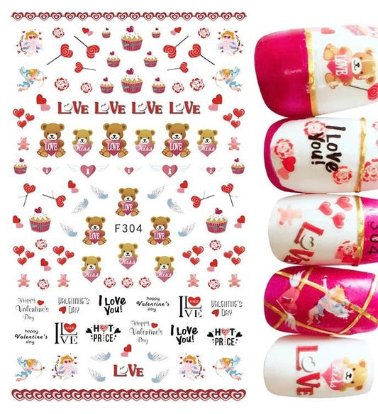 Nail Sticker Valentine F304 Premier Nail Supply