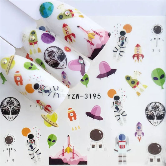 Nail Sticker Space & Alien - YZW3195 Premier Nail Supply