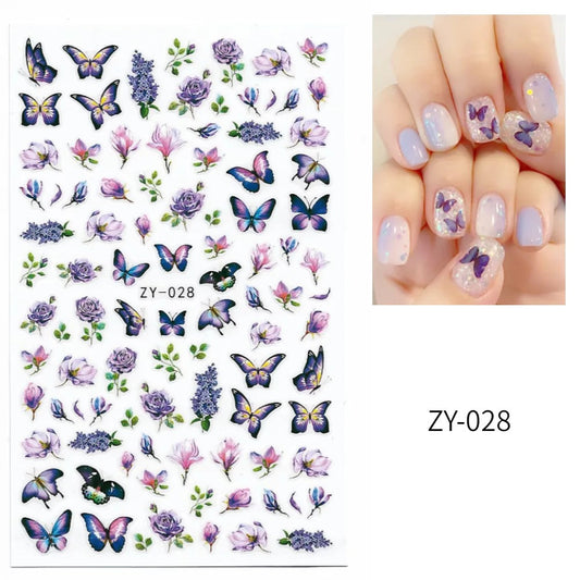 Nail Sticker Purple Butterfly ZY028 Premier Nail Supply