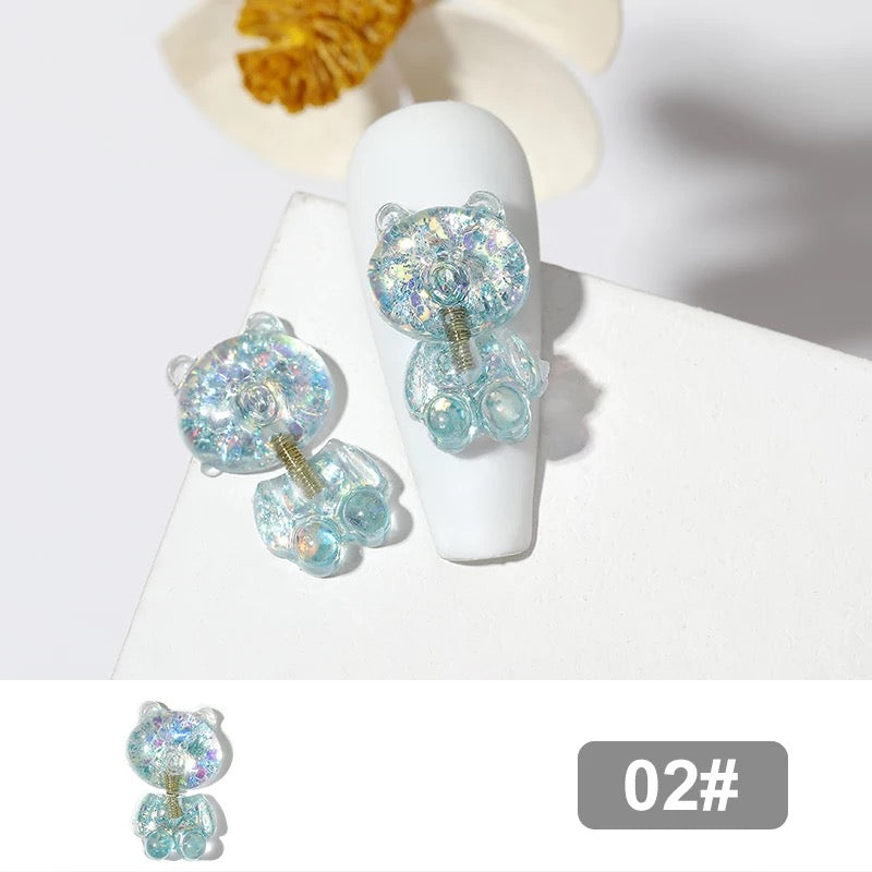 Nail Charm Gummies Bear 3D Design 2pcs Beyond Beauty Page