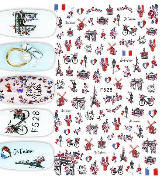 Nail Sticker France Paris F528 Premier Nail Supply