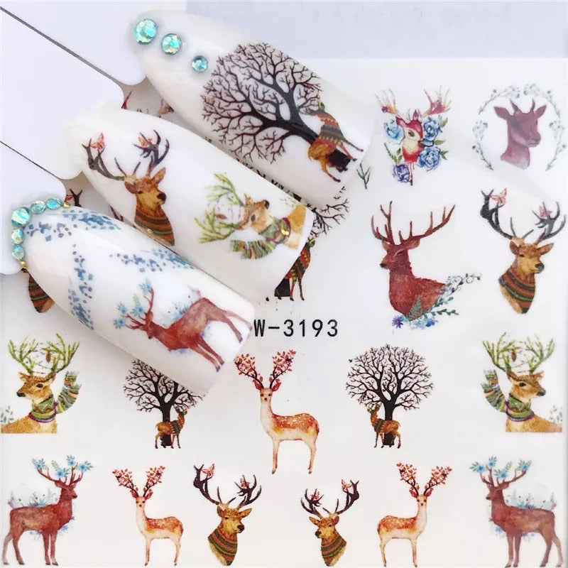 Nail Sticker Reindeer - YZW3193 Premier Nail Supply