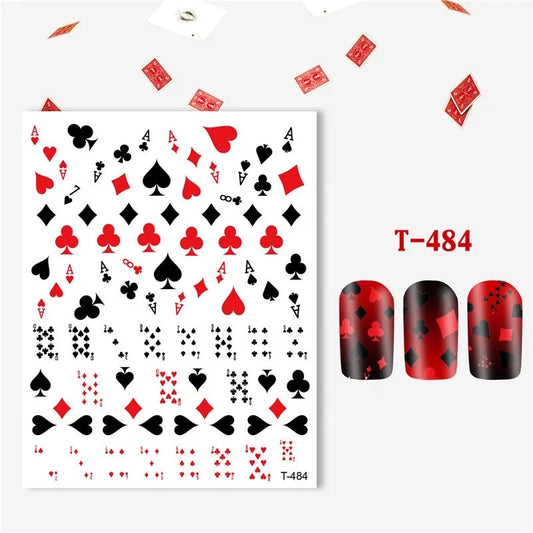 Nail Sticker Game Card T484 Premier Nail Supply