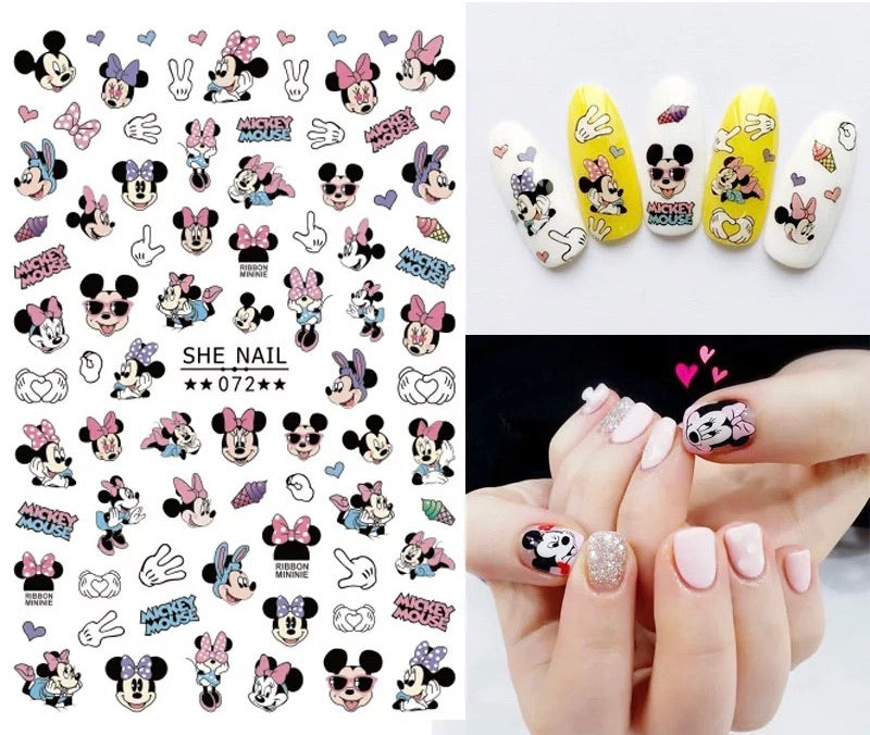 Nail Sticker Mickey Mouse Ribbon Minnie 072 Premier Nail Supply