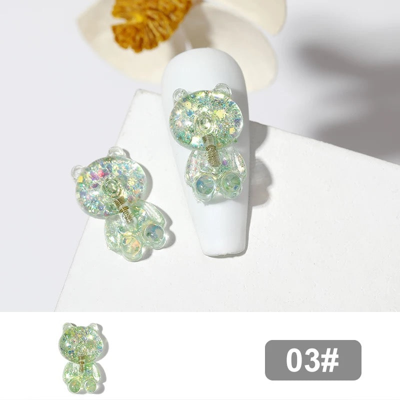 Nail Charm Gummies Bear 3D Design 2pcs Beyond Beauty Page