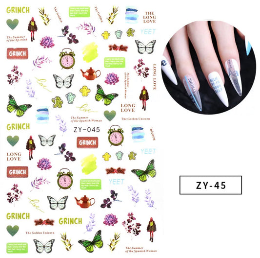 Nail Sticker Flower - ZY045 Premier Nail Supply