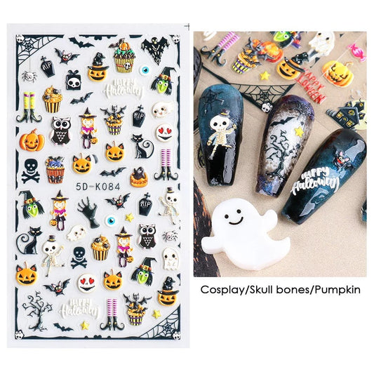 Nail Sticker Happy Halloween 5D - K084 Premier Nail Supply