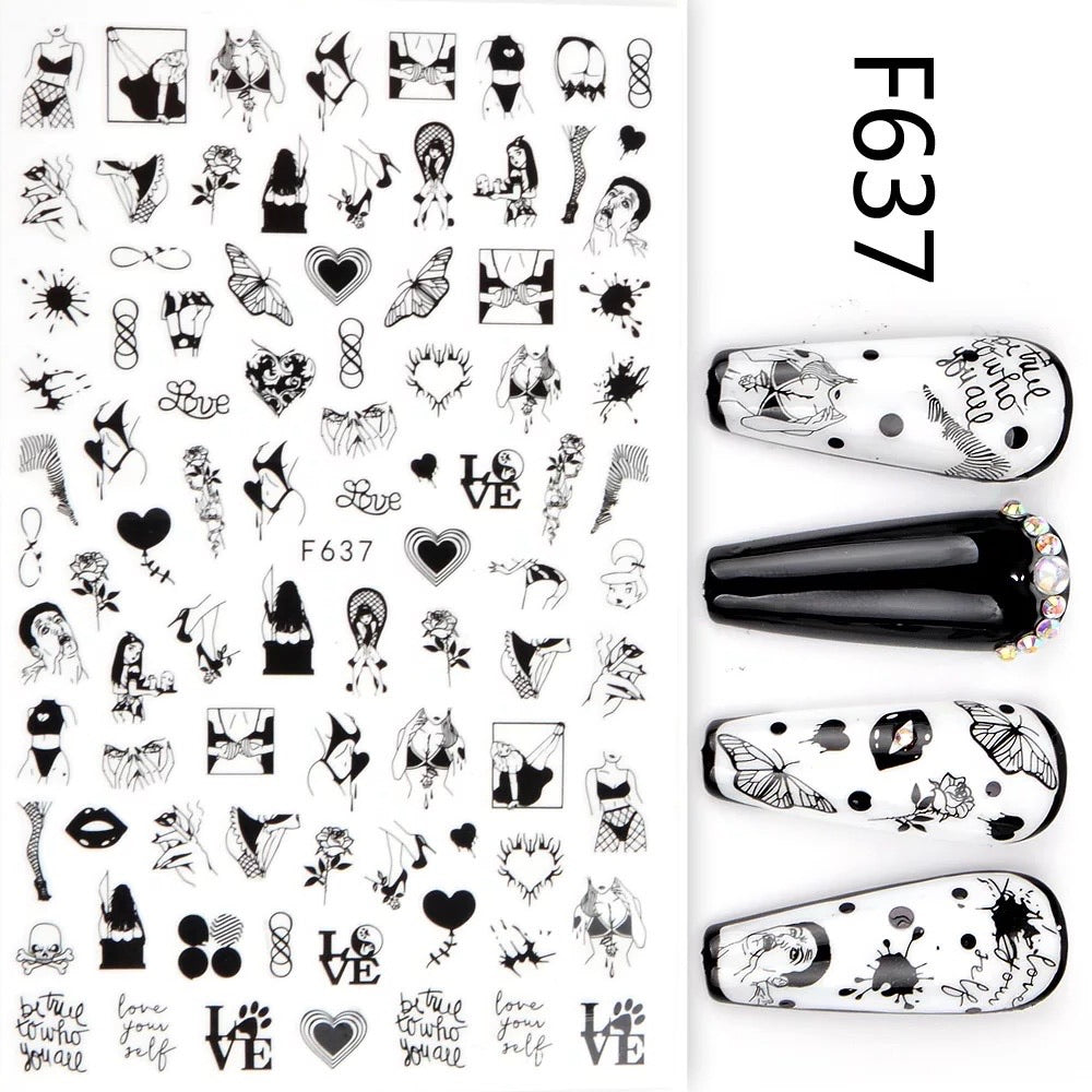 Nail Sticker Summer Love F637 Premier Nail Supply