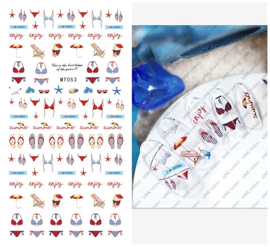 Nail Sticker I Love Summer - MT053 Premier Nail Supply
