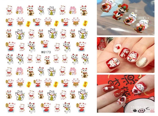 Nail Sticker Cat of Fortune -WG173 Premier Nail Supply