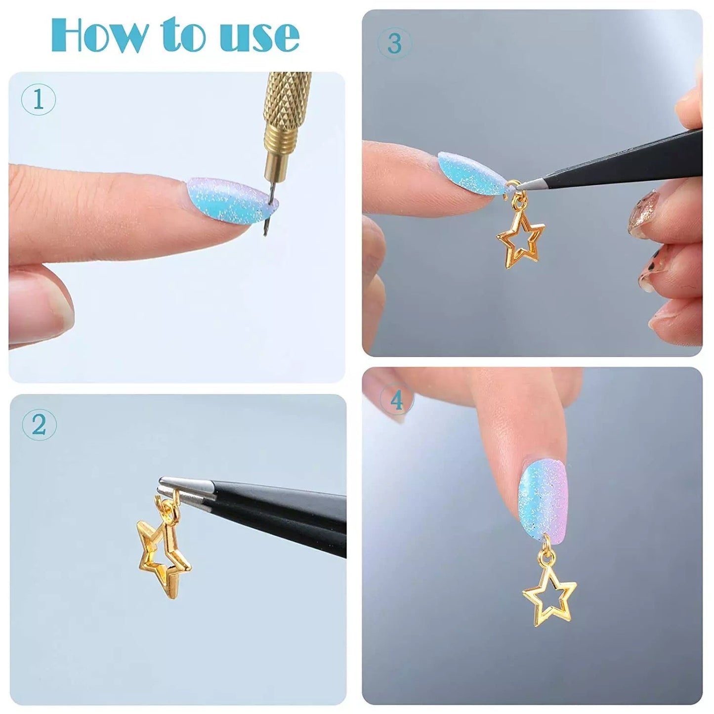 Nail Drill Gold Hand Drills for Jewelry Rings for Nail Tips Premier Nail Supply