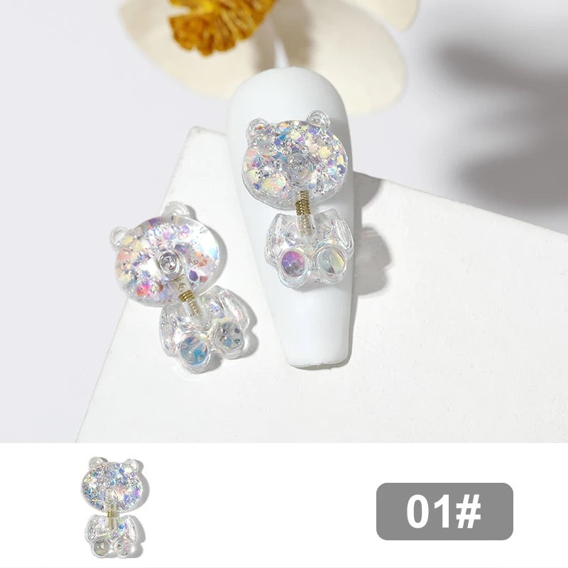 Nail Charm Gummies Bear 3D Design 2pcs Beyond Beauty Page