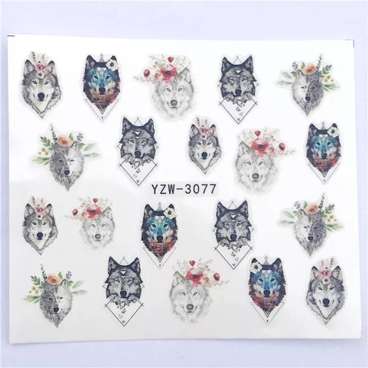 Nail Sticker Wolf- YZW3077 Premier Nail Supply