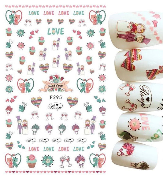 Nail Sticker Wedding F295 Premier Nail Supply