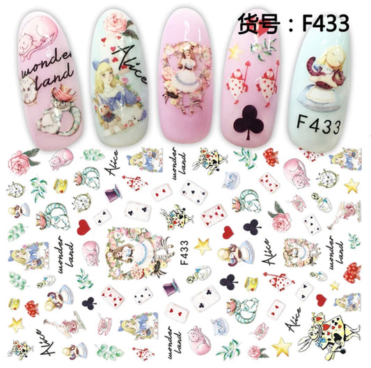 Nail Sticker Wonderland Alice F433 Premier Nail Supply