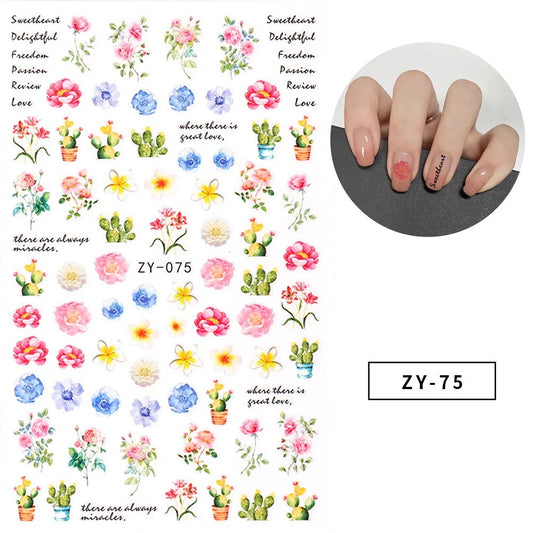 Nail Sticker Flower ZY075 Premier Nail Supply