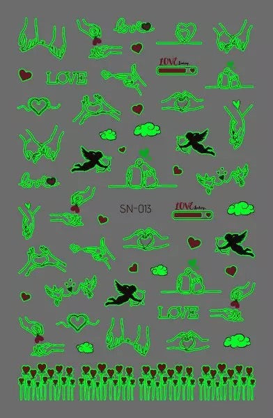 Nail Sticker Valentine SN013 Premier Nail Supply