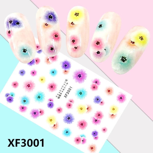 Nail Sticker Spring Flowers XF3001 Premier Nail Supply