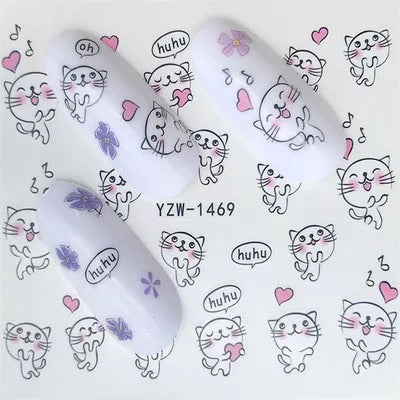Nail Sticker Cuties Cat-YZW1469 Premier Nail Supply