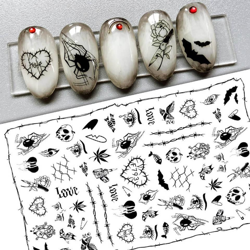 Nail Sticker Halloween Spider F793 Premier Nail Supply