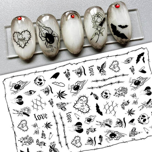 Nail Sticker Halloween Spider F793 Premier Nail Supply