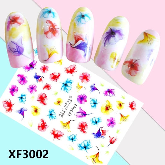 Nail Sticker Spring Flowers XF3002 Premier Nail Supply