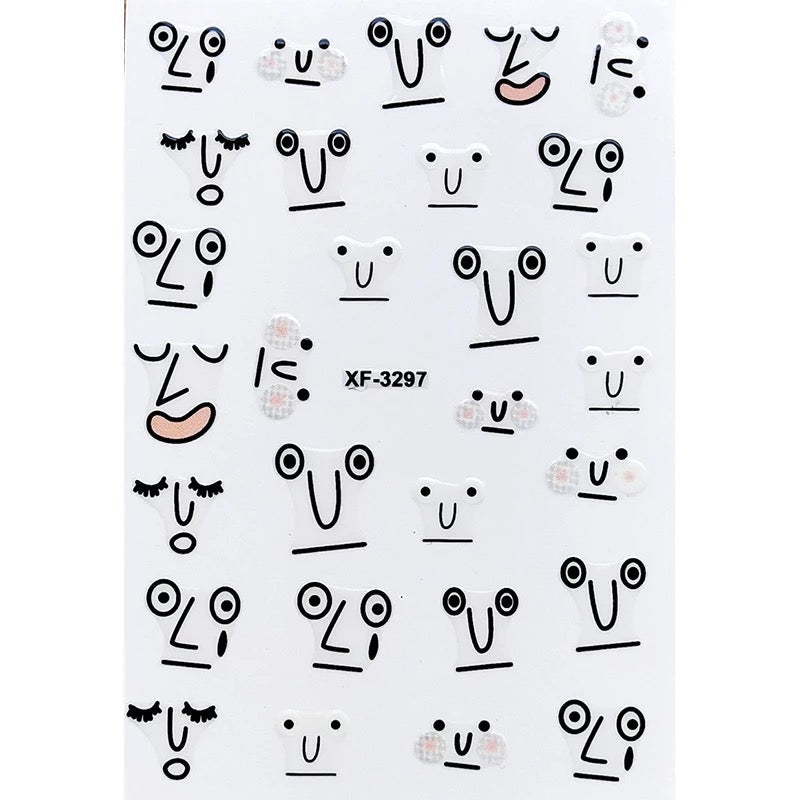 Nail Sticker the Face XF3297 Premier Nail Supply