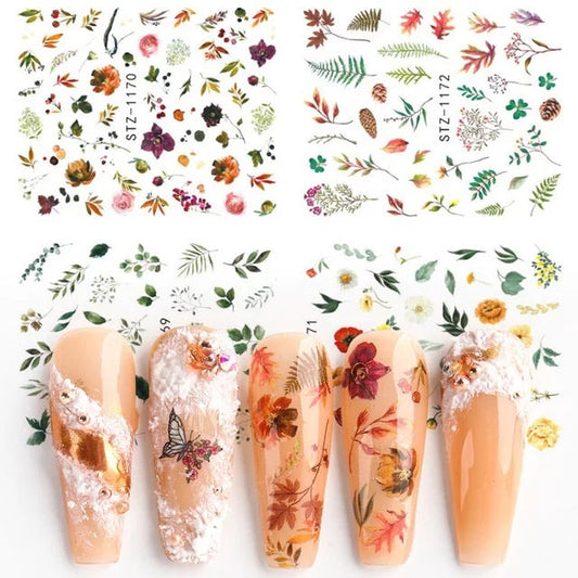 Nail Sticker Flower & Leaf STZ-1170 Premier Nail Supply
