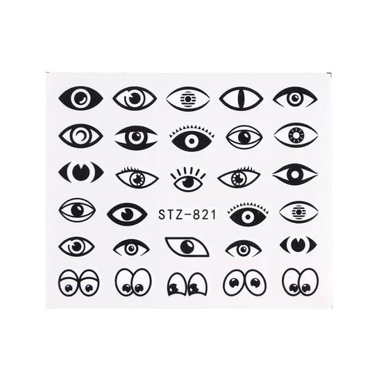 Nail Sticker Black Eyes STZ821 Premier Nail Supply