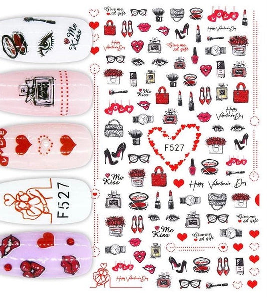 Nail Sticker Valentine F527 Premier Nail Supply
