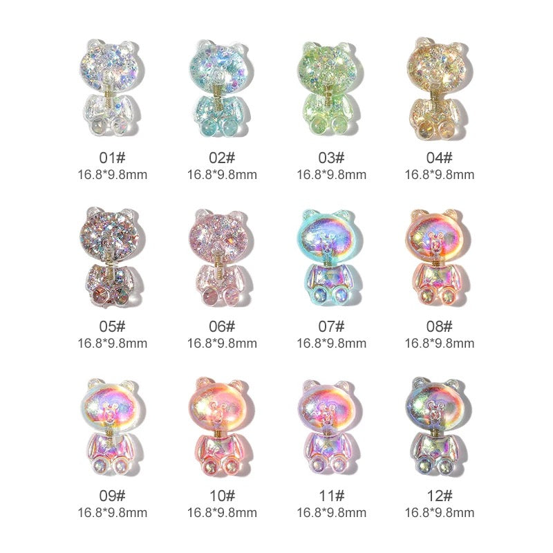 Nail Charm Gummies Bear 3D Design 2pcs Beyond Beauty Page