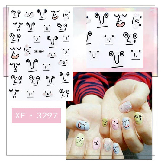Nail Sticker the Face XF3297 Premier Nail Supply