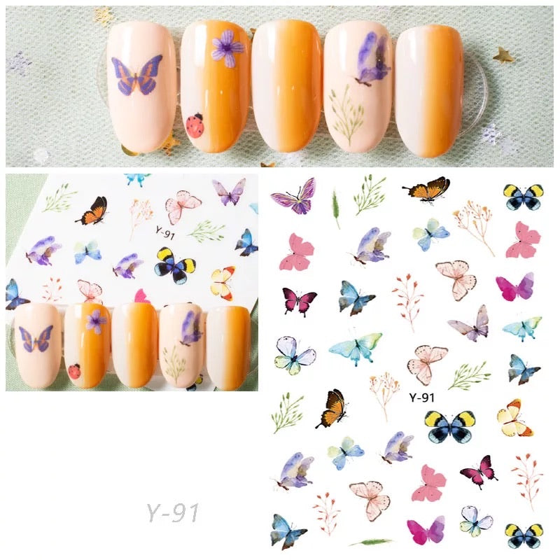 Nail Sticker Spring Butterfly Y-91 Premier Nail Supply