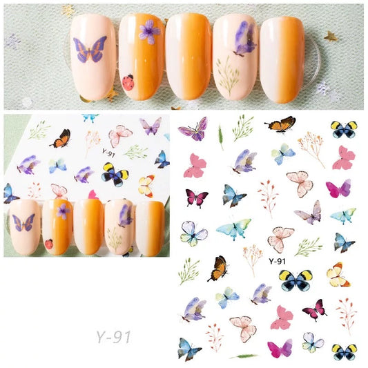 Nail Sticker Spring Butterfly Y-91 Premier Nail Supply