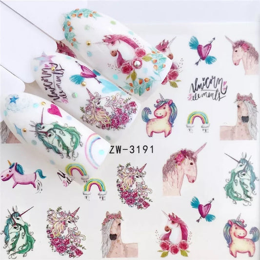 Nail Sticker Unicorns - YZW3191 Premier Nail Supply