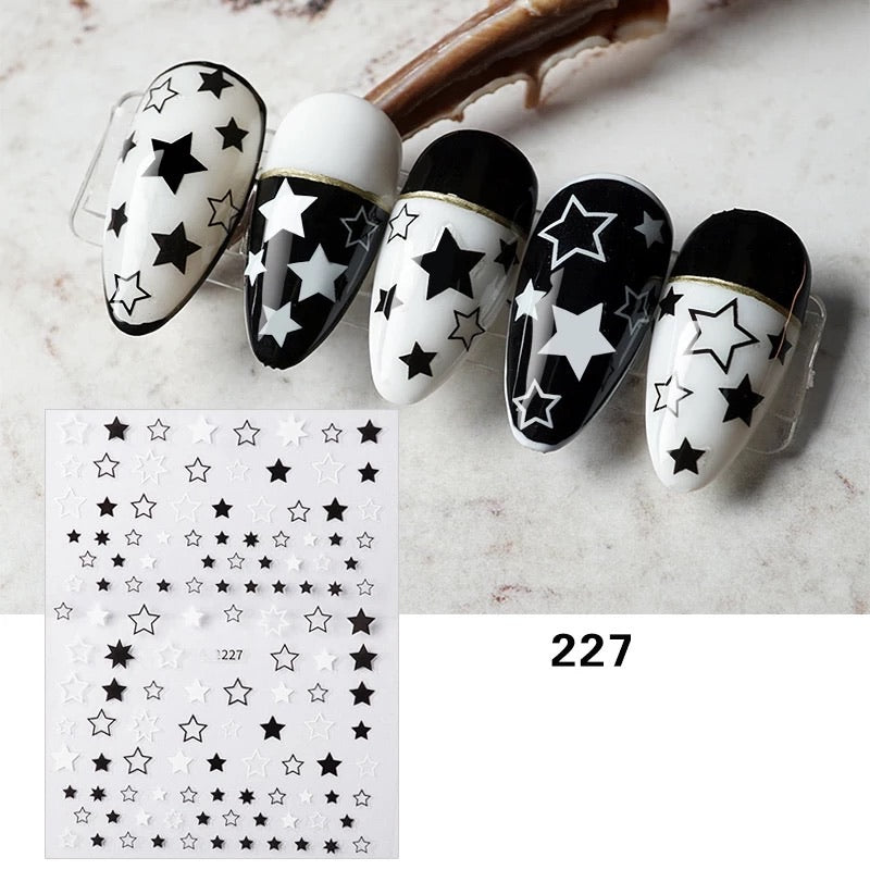 Nail Sticker Star Black 353 Premier Nail Supply