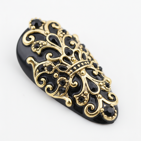 Luxury Nail Charm Black & Gold Beyond Beauty Page