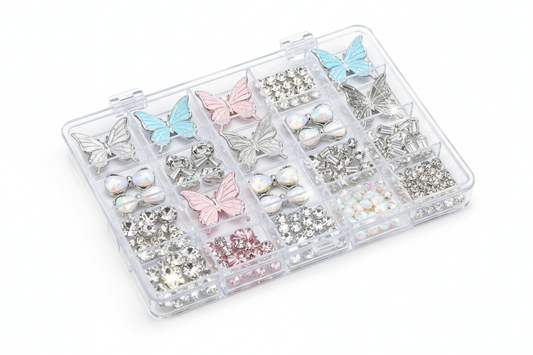 Nail Charm Butterfly, Bow Rhinestone 12Grits/Box Beyond Beauty Page