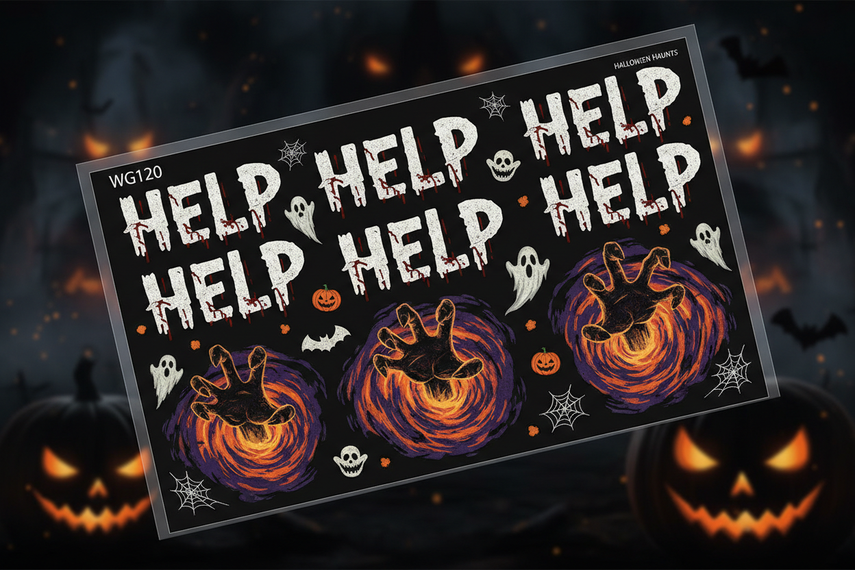 Nail Sticker HALLOWEEN Help Help WG120 Beyond Beauty Page