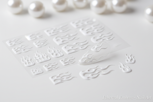 Nail Sticker White Fire JO1074 Beyond Beauty Page