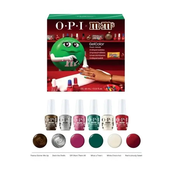 OPI GelColor Intelli-Gel Set - OPI x M&M's Holiday 2026 Collection 0.5 oz Kit #2 opi