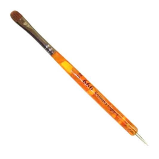 666 French Brush Orange Dotting Tool Size 12 Kolinsky